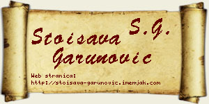 Stoisava Garunović vizit kartica